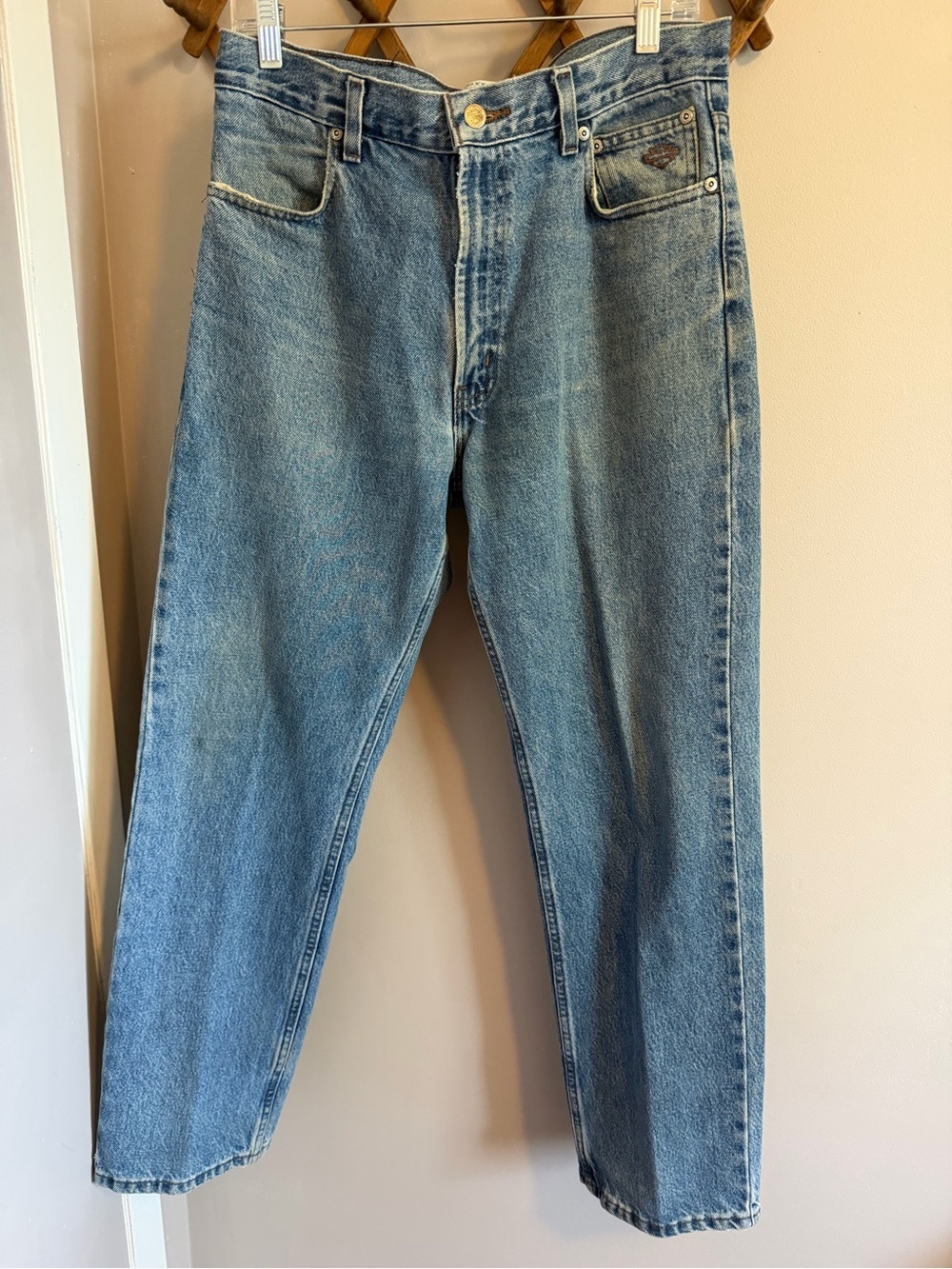 Vintage Harley Davidson Medium Wash Straight Leg Jeans Size 32x30